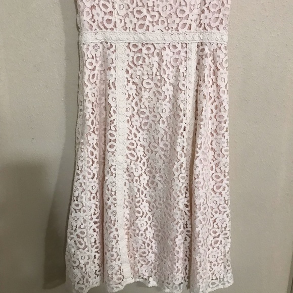 Ann Taylor Petites lace A line midi dress Sz 4 summer spring boho hobo - Picture 4 of 7
